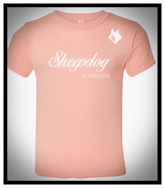 Sheepdog In Training Tee- Peach Triblend